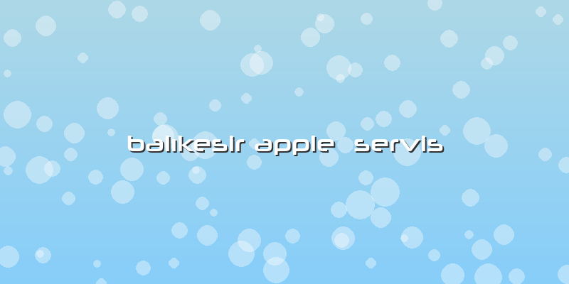 Balıkesir Apple  Servis