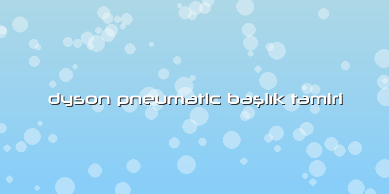 Dyson Pneumatic Başlık Tamiri