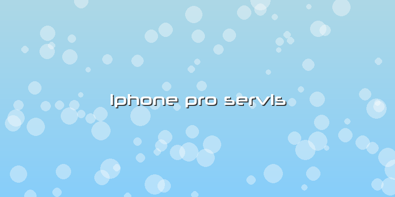 Iphone Pro Servis