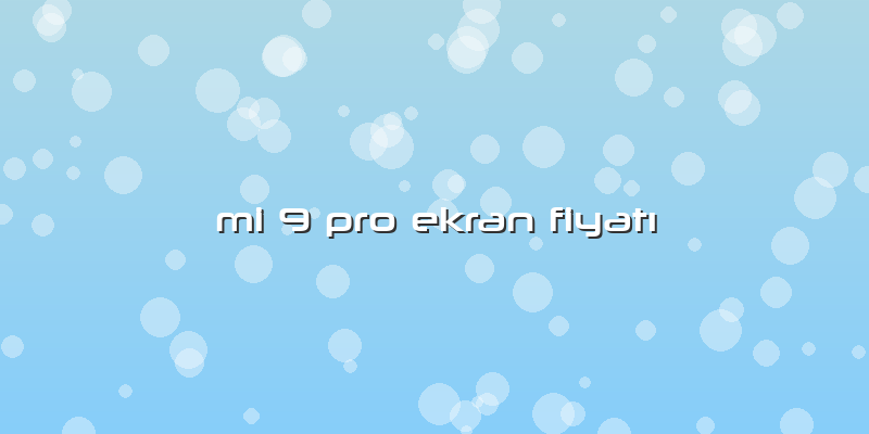 Mi 9 Pro Ekran Fiyatı