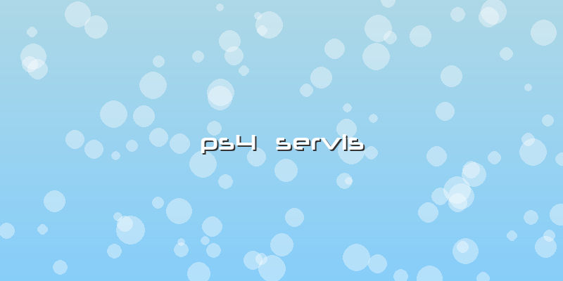 Ps4  Servis
