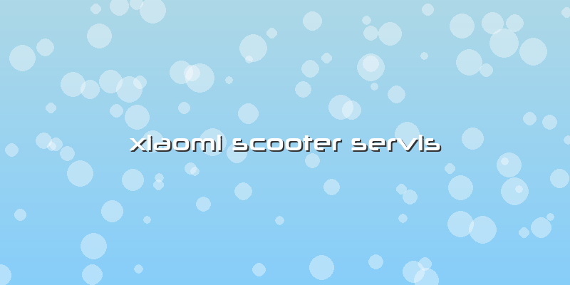 Xiaomi Scooter Servis