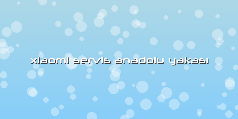 Xiaomi Servis Anadolu Yakası